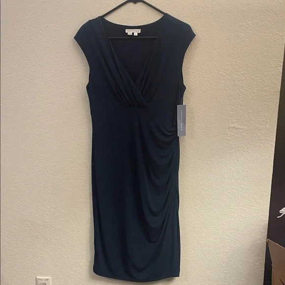 London Times Deep Blue Midi Dress - Picture 3 of 8